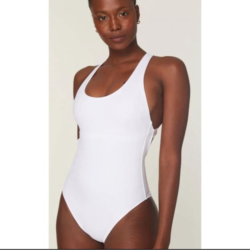 Andie Swim The Tulum One Piece Swimsuit White Size LT